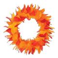 Goldengifts 8 in. Feather Wreath - Golden Yellow, Orange and Red, 6PK GO48557